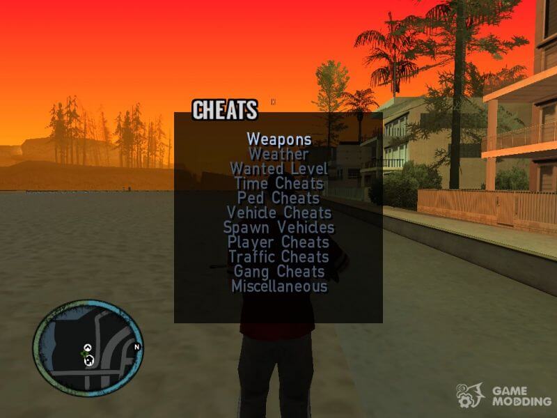 Grand Theft Auto: San Andreas (MOD, Menú Cleo / Trucos)