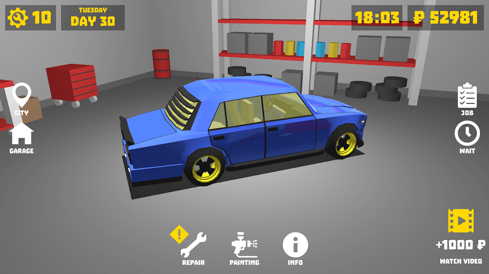 Retro Garage - Car Mechanic Simulator (MOD, Unlimited Money)