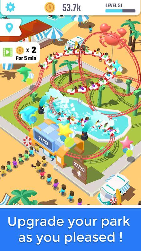 Idle Roller Coaster (MOD, Unlimited Coins)