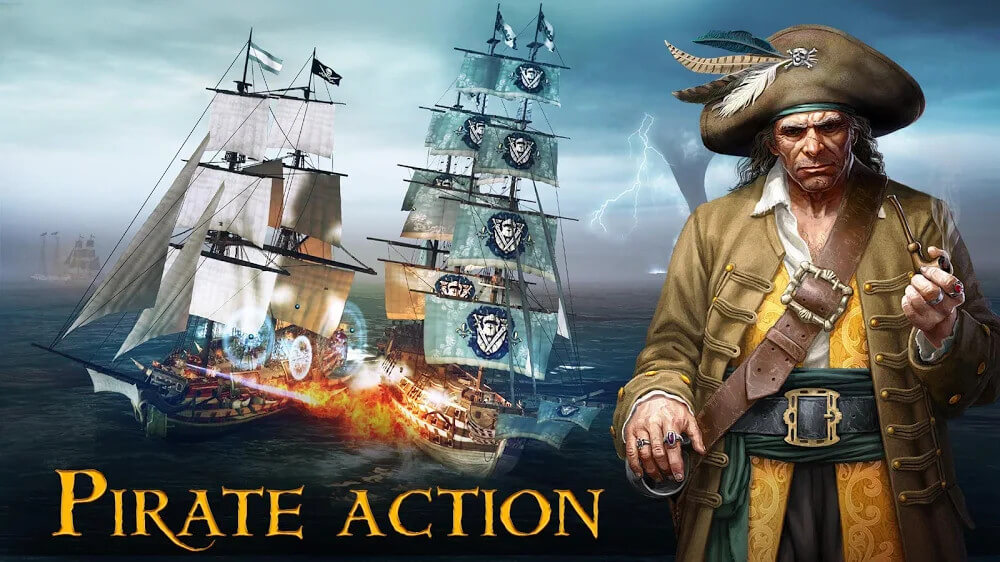 Pirates Flag: Caribbean Action v1.5.3 MOD APK + OBB (Free Shopping) Download